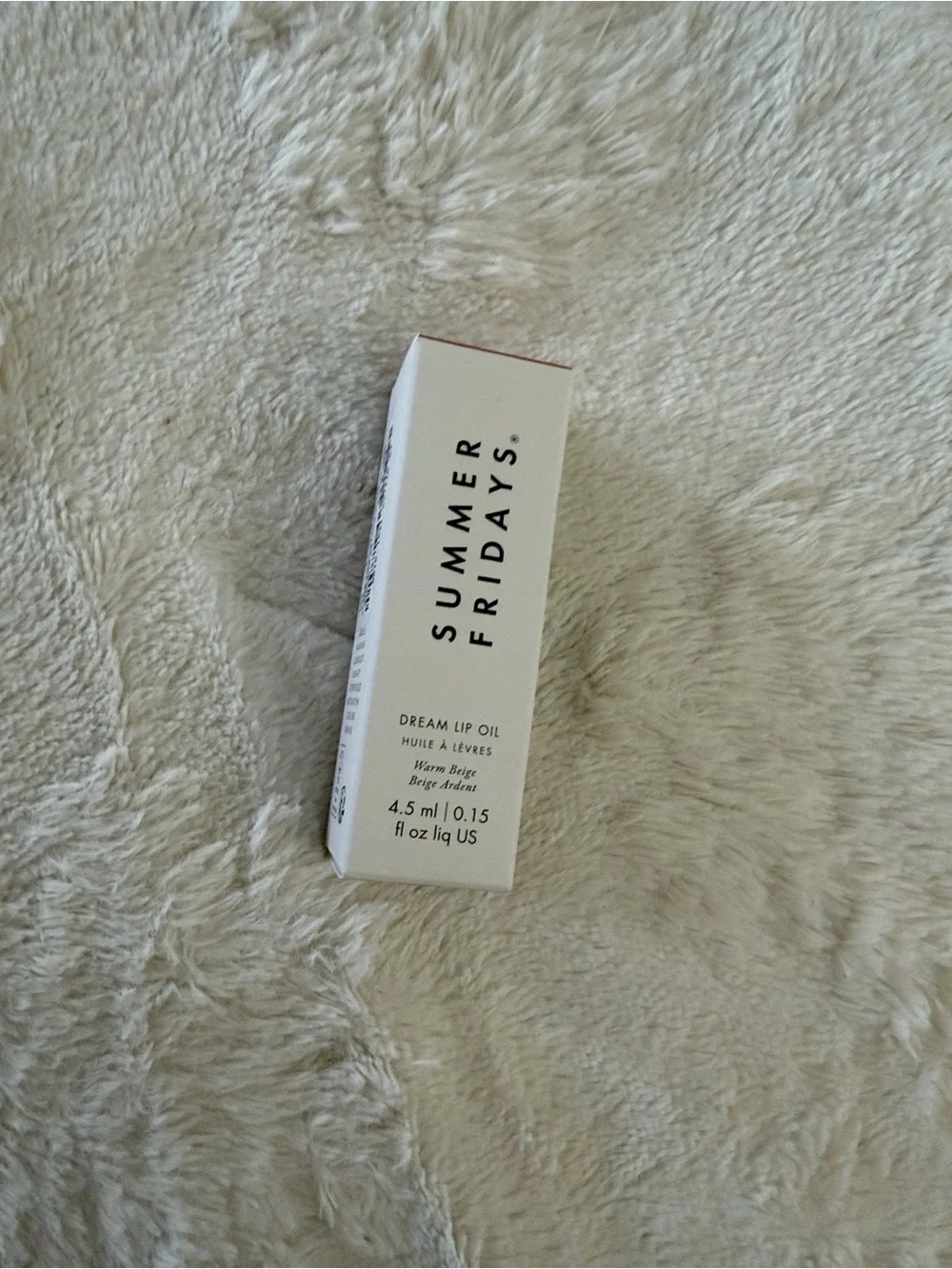Summer Fridays Lip Oil in Warm Beige - White Packaging